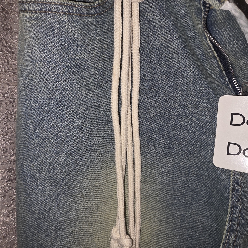 DAVI & DANI Denim Jeans with Multicolor Hem - Picture 4 of 9